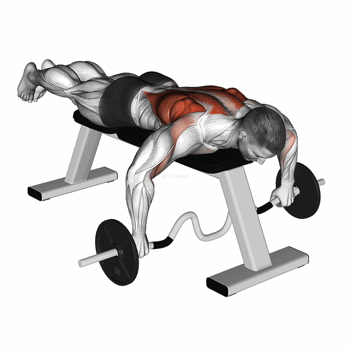 Cambered Bar Lying Row demonstration