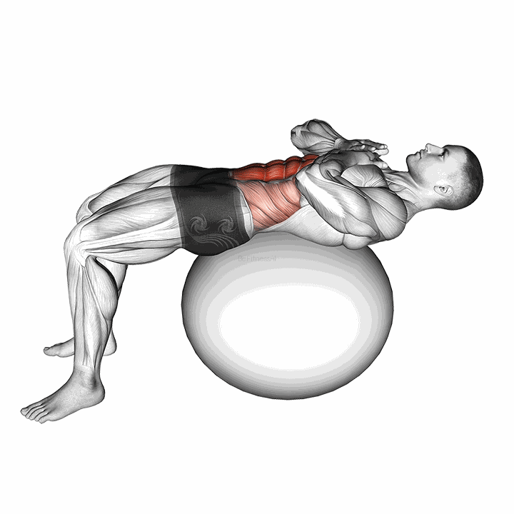 Crunch (on Stability Ball) demonstration