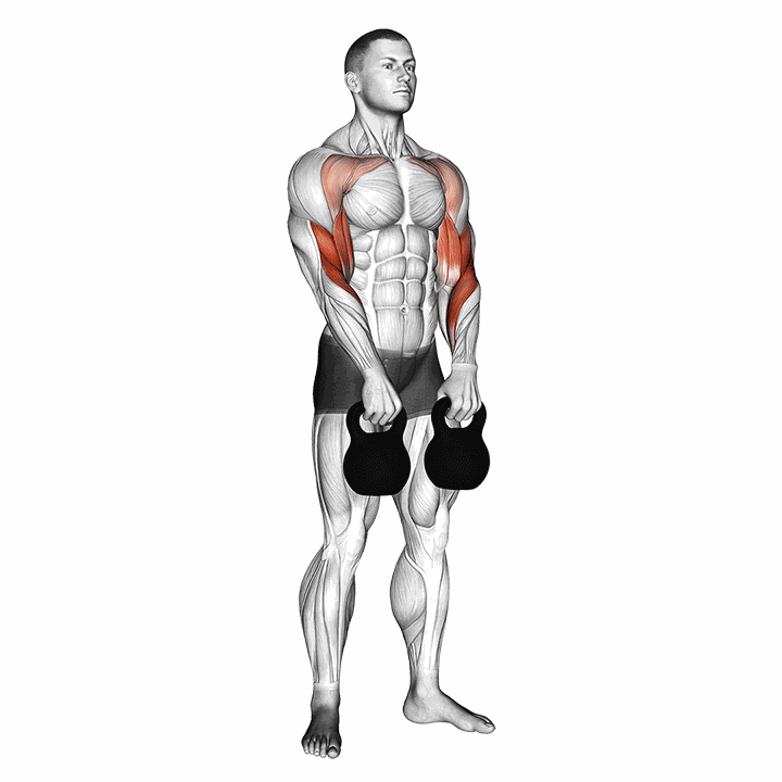Kettlebell Alternating Hang Clean demonstration