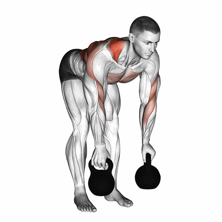 Kettlebell Alternating Row demonstration