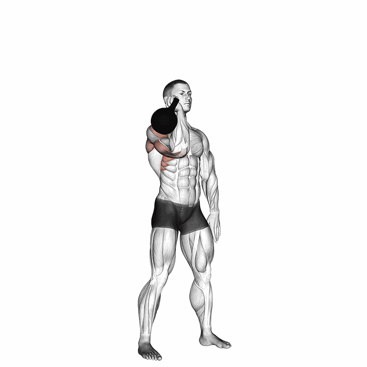 Kettlebell One Arm Military Press To The Side demonstration