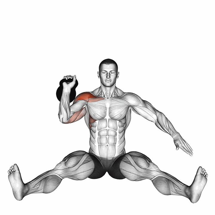 Kettlebell Seated Press demonstration