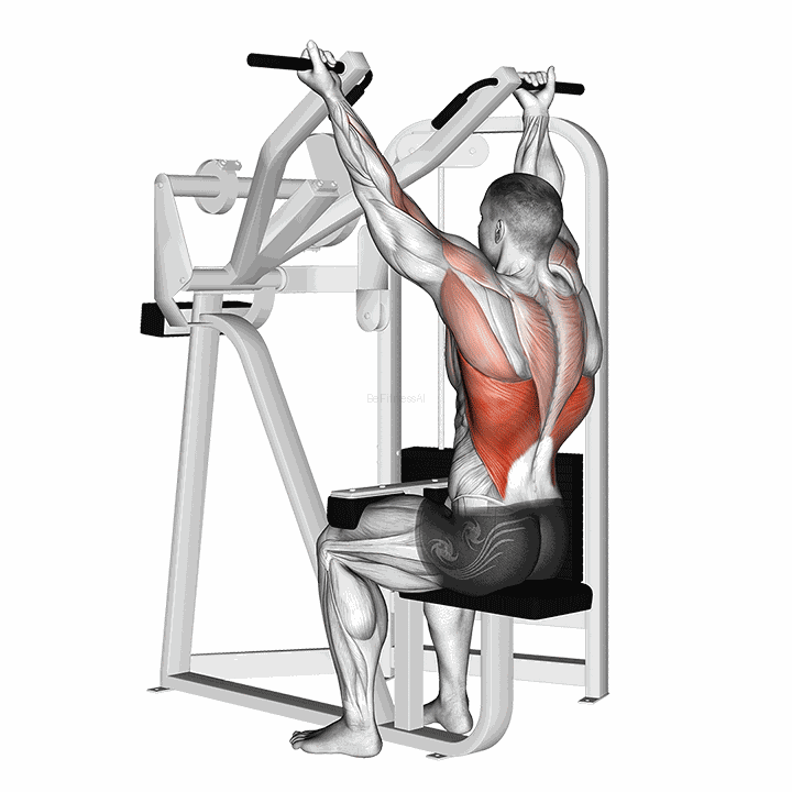Reverse Grip Machine Lat Pulldown demonstration