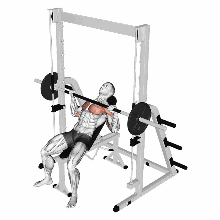 Smith Incline Bench Press demonstration
