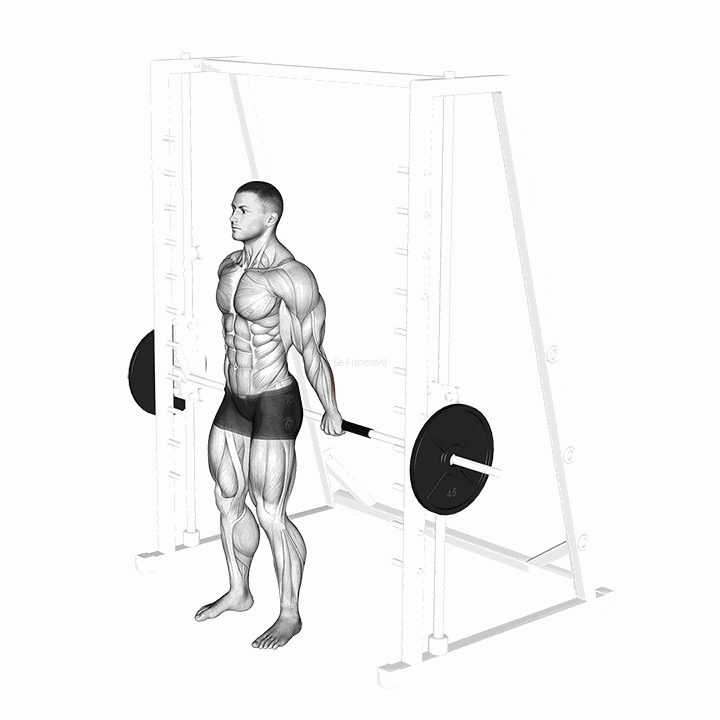 Smith Standing Back Wrist Curl demonstration