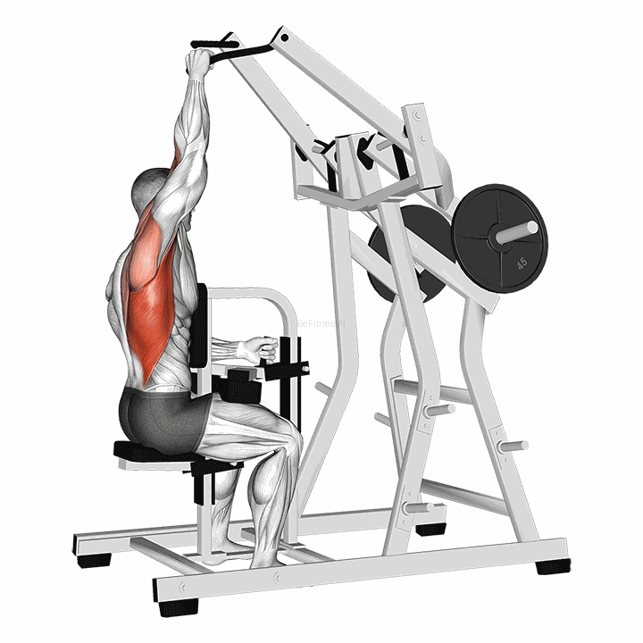 Lever One Arm Lateral Wide Pulldown demonstration