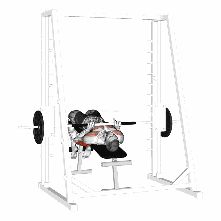 Smith Machine Decline Close Grip Bench Press demonstration