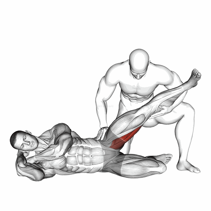 Assisted Side Lying Adductor Stretch demonstration